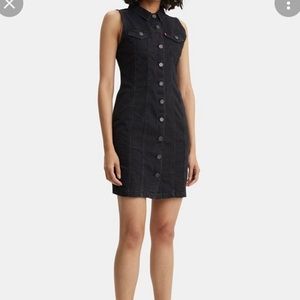Button down denim dress